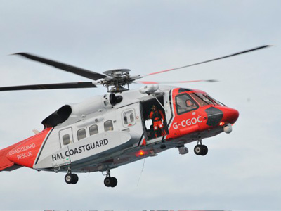Coastguard helicopter